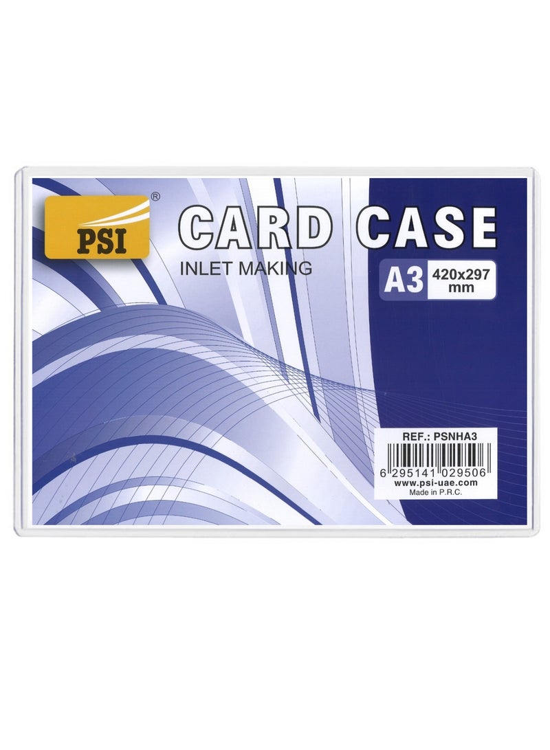 1-Piece A3 Size Hard Plastic Card Case For Wall Displays